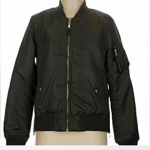 Madden Black & gold zippers Bomber Jacket